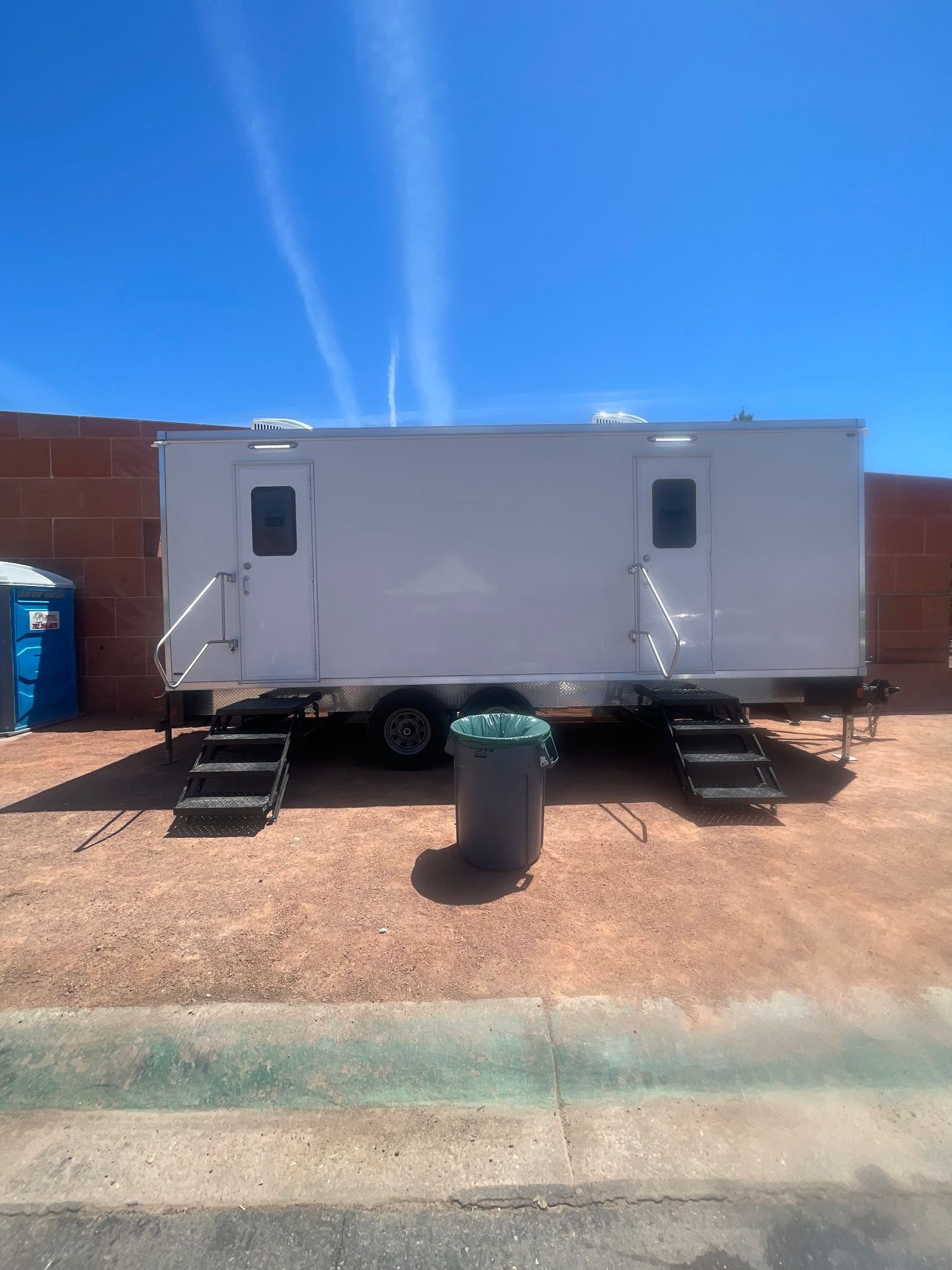 3 station restroom trailer delivered around Oregon