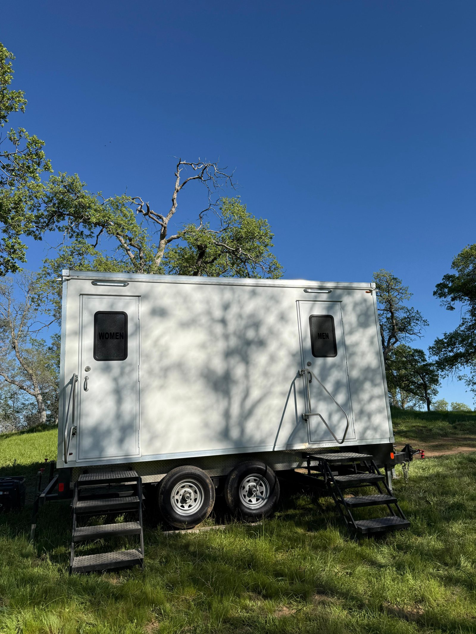 Photo of our 5 station restroom trailer offered near Oregon