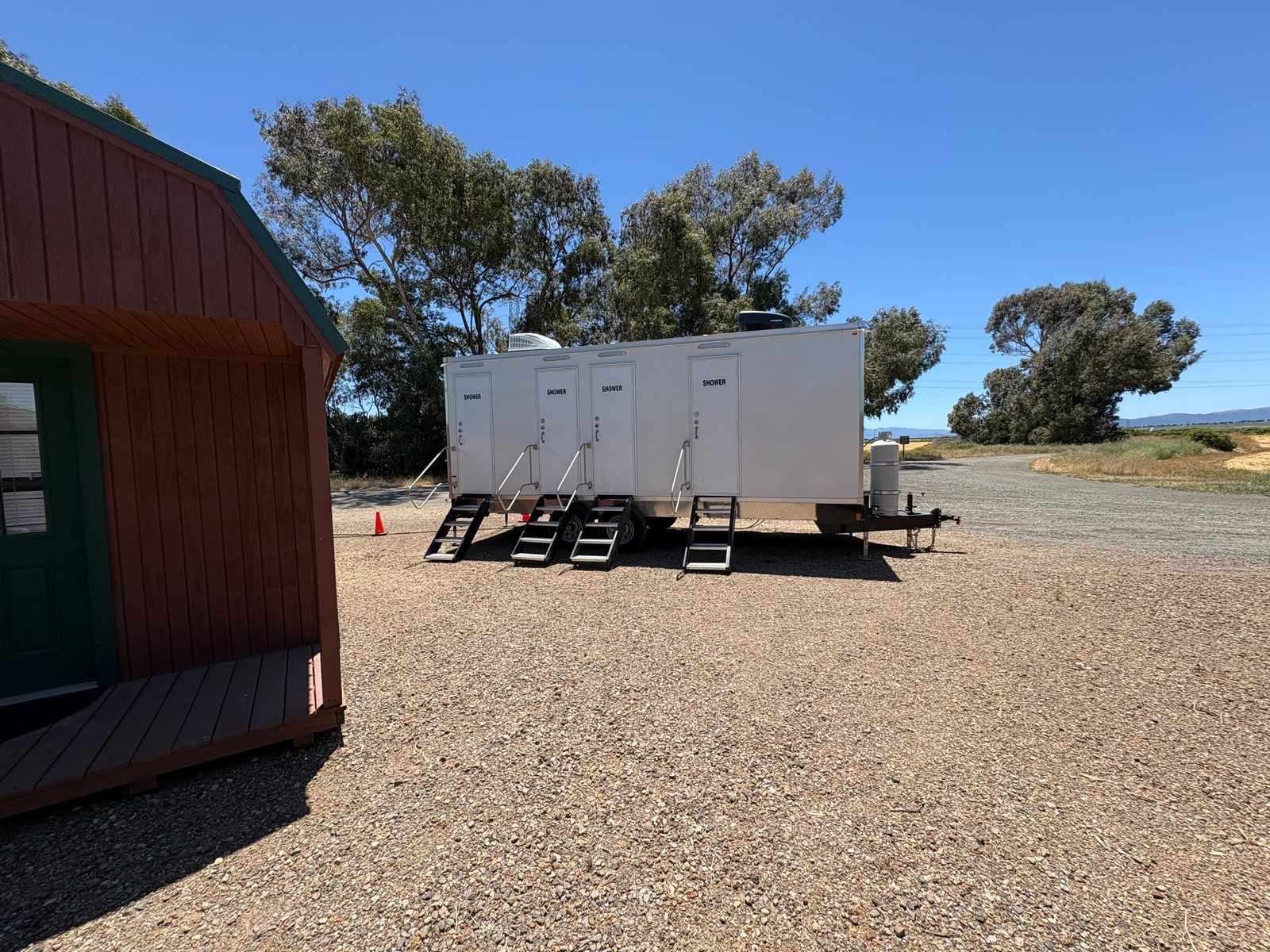 Photo of our 8 station shower trailer offered near Oregon